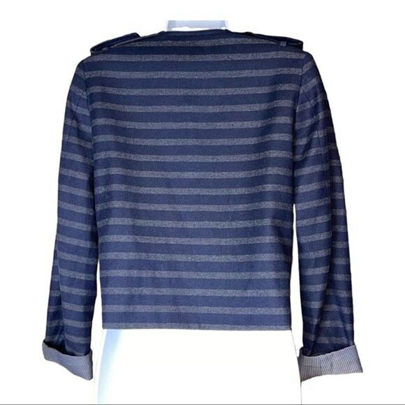 Sessun Oxbridge Blazer Stripes Blue and Gray Jacket Size XS - Picture 4 of 12
